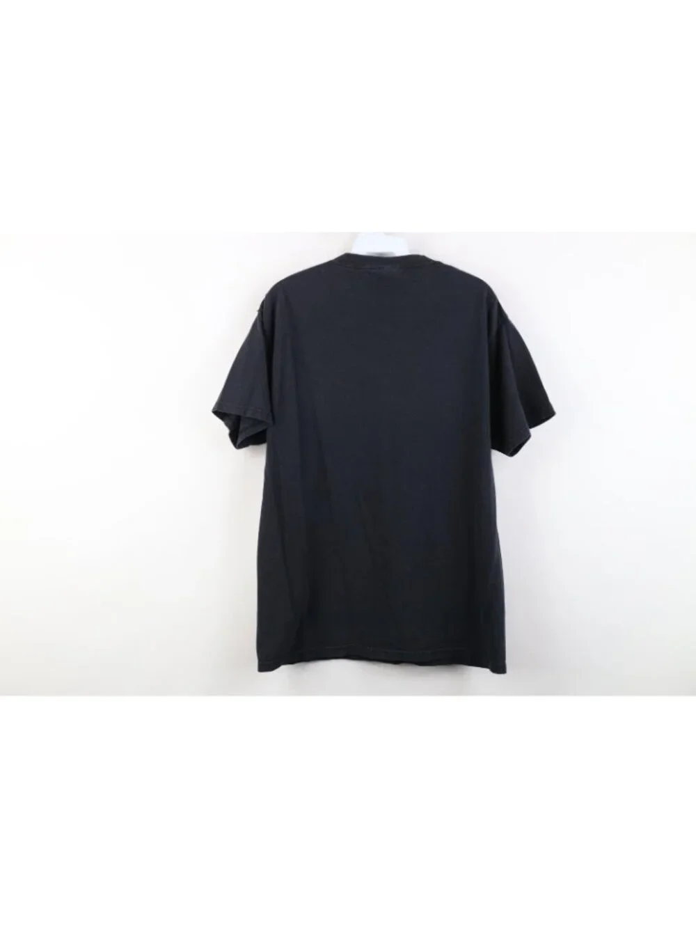 Vintage 90s Y2K Champion Mens Medium Distressed Spell Out T-Shirt Black Cotton - Picture 12 of 14